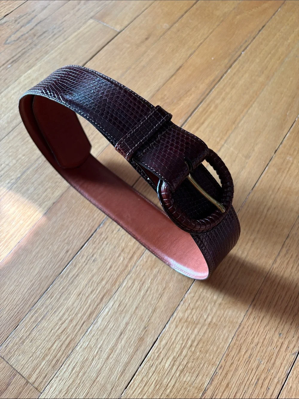 Torino calcutta lizard leather belt